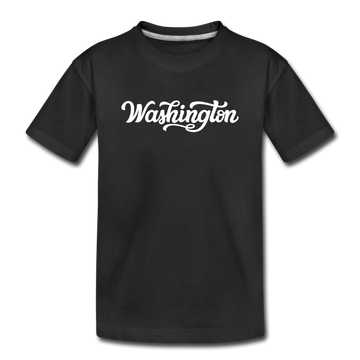 Washington Toddler T-Shirt - Hand Lettered Washington Toddler Tee - black