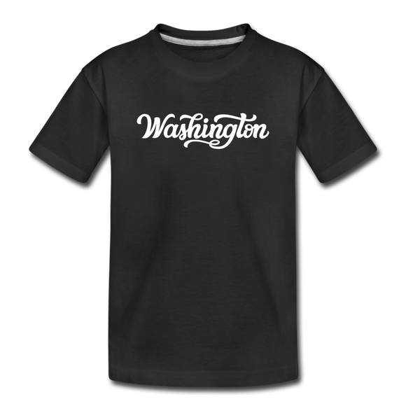 Washington Toddler T-Shirt - Hand Lettered Washington Toddler Tee - black