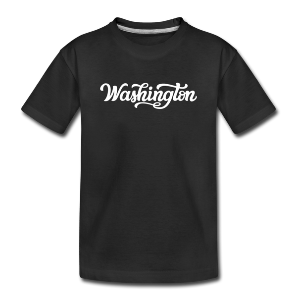 Washington Toddler T-Shirt - Hand Lettered Washington Toddler Tee - black