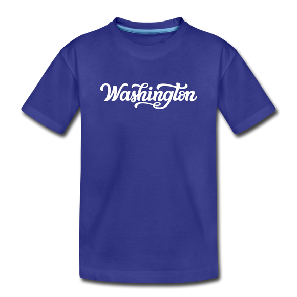 Washington Toddler T-Shirt - Hand Lettered Washington Toddler Tee - royal blue