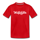 Washington Toddler T-Shirt - Hand Lettered Washington Toddler Tee - red