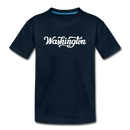Washington Toddler T-Shirt - Hand Lettered Washington Toddler Tee - deep navy