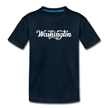 Washington Toddler T-Shirt - Hand Lettered Washington Toddler Tee - deep navy