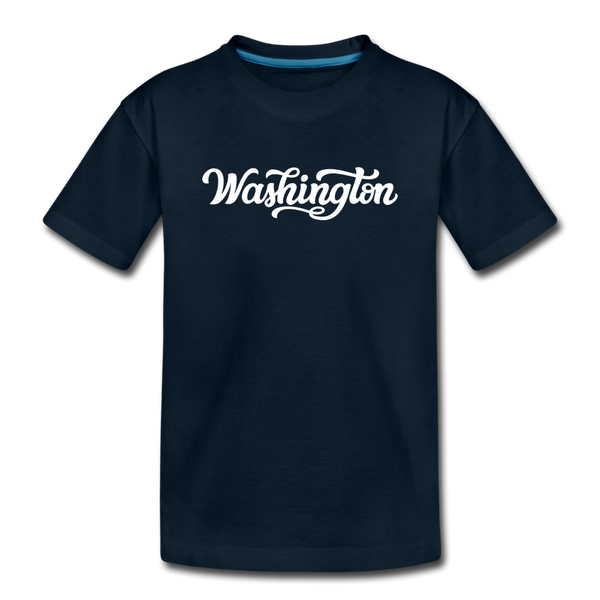 Washington Toddler T-Shirt - Hand Lettered Washington Toddler Tee - deep navy