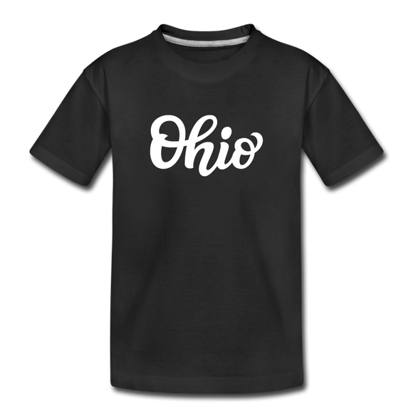 Ohio Toddler T-Shirt - Hand Lettered Ohio Toddler Tee - black