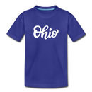 Ohio Toddler T-Shirt - Hand Lettered Ohio Toddler Tee - royal blue