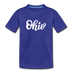 Ohio Toddler T-Shirt - Hand Lettered Ohio Toddler Tee - royal blue