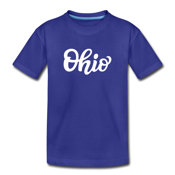 Ohio Toddler T-Shirt - Hand Lettered Ohio Toddler Tee - royal blue