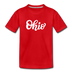 Ohio Toddler T-Shirt - Hand Lettered Ohio Toddler Tee - red