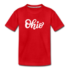 Ohio Toddler T-Shirt - Hand Lettered Ohio Toddler Tee - red