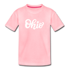Ohio Toddler T-Shirt - Hand Lettered Ohio Toddler Tee - pink