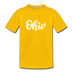 Ohio Toddler T-Shirt - Hand Lettered Ohio Toddler Tee - sun yellow