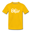 Ohio Toddler T-Shirt - Hand Lettered Ohio Toddler Tee - sun yellow