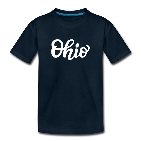 Ohio Toddler T-Shirt - Hand Lettered Ohio Toddler Tee - deep navy