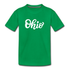 Ohio Toddler T-Shirt - Hand Lettered Ohio Toddler Tee - kelly green