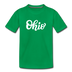 Ohio Toddler T-Shirt - Hand Lettered Ohio Toddler Tee - kelly green