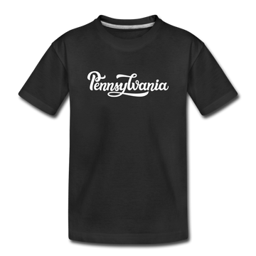 Pennsylvania Toddler T-Shirt - Hand Lettered Pennsylvania Toddler Tee - black