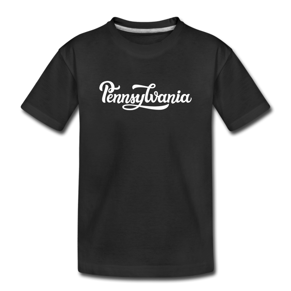Pennsylvania Toddler T-Shirt - Hand Lettered Pennsylvania Toddler Tee - black