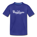 Pennsylvania Toddler T-Shirt - Hand Lettered Pennsylvania Toddler Tee - royal blue