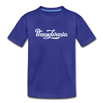 Pennsylvania Toddler T-Shirt - Hand Lettered Pennsylvania Toddler Tee - royal blue