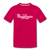 Pennsylvania Toddler T-Shirt - Hand Lettered Pennsylvania Toddler Tee - dark pink