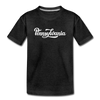 Pennsylvania Toddler T-Shirt - Hand Lettered Pennsylvania Toddler Tee - charcoal gray