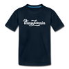 Pennsylvania Toddler T-Shirt - Hand Lettered Pennsylvania Toddler Tee - deep navy