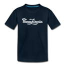 Pennsylvania Toddler T-Shirt - Hand Lettered Pennsylvania Toddler Tee - deep navy