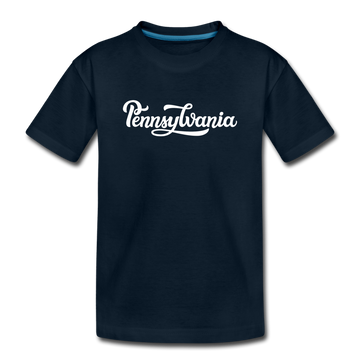 Pennsylvania Toddler T-Shirt - Hand Lettered Pennsylvania Toddler Tee - deep navy