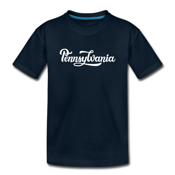Pennsylvania Toddler T-Shirt - Hand Lettered Pennsylvania Toddler Tee - deep navy