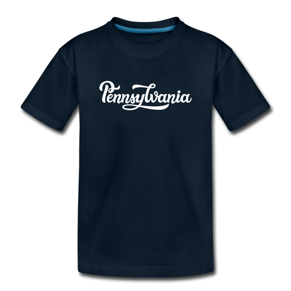 Pennsylvania Toddler T-Shirt - Hand Lettered Pennsylvania Toddler Tee - deep navy