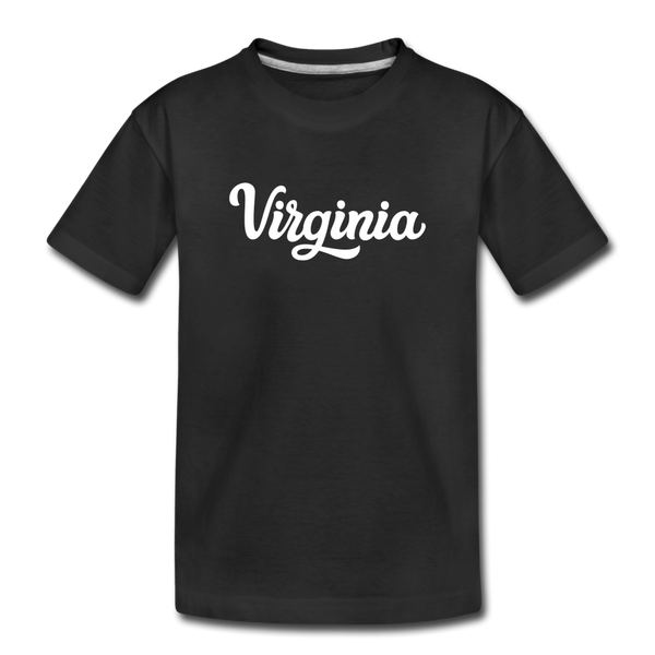 Virginia Toddler T-Shirt - Hand Lettered Virginia Toddler Tee - black