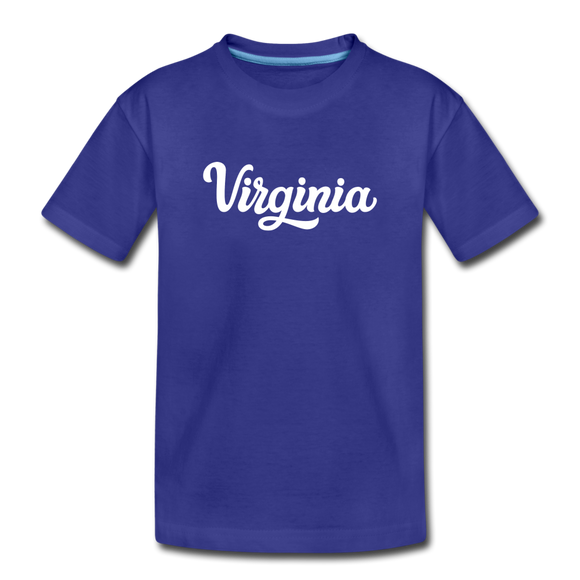 Virginia Toddler T-Shirt - Hand Lettered Virginia Toddler Tee - royal blue