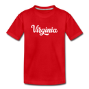 Virginia Toddler T-Shirt - Hand Lettered Virginia Toddler Tee - red