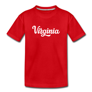 Virginia Toddler T-Shirt - Hand Lettered Virginia Toddler Tee - red