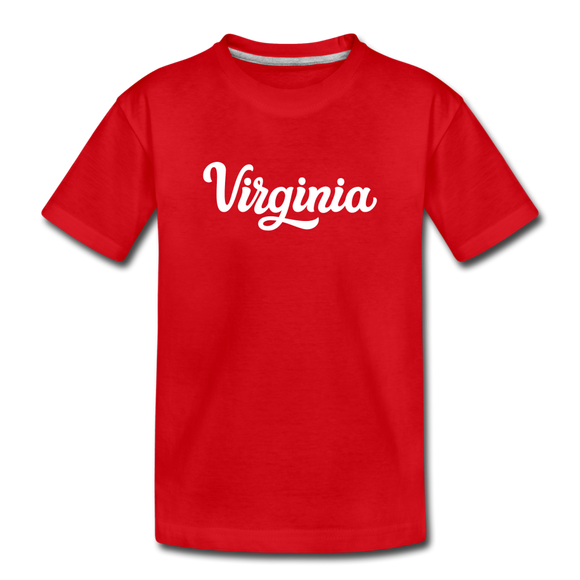 Virginia Toddler T-Shirt - Hand Lettered Virginia Toddler Tee - red