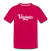 Virginia Toddler T-Shirt - Hand Lettered Virginia Toddler Tee - dark pink