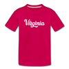 Virginia Toddler T-Shirt - Hand Lettered Virginia Toddler Tee - dark pink