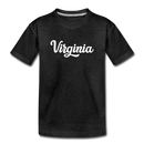 Virginia Toddler T-Shirt - Hand Lettered Virginia Toddler Tee - charcoal gray