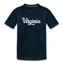 Virginia Toddler T-Shirt - Hand Lettered Virginia Toddler Tee - deep navy