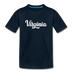 Virginia Toddler T-Shirt - Hand Lettered Virginia Toddler Tee - deep navy