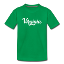 Virginia Toddler T-Shirt - Hand Lettered Virginia Toddler Tee - kelly green