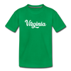 Virginia Toddler T-Shirt - Hand Lettered Virginia Toddler Tee - kelly green