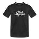 West Virginia Toddler T-Shirt - Hand Lettered West Virginia Toddler Tee - black