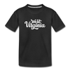 West Virginia Toddler T-Shirt - Hand Lettered West Virginia Toddler Tee - black