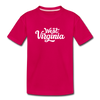 West Virginia Toddler T-Shirt - Hand Lettered West Virginia Toddler Tee - dark pink