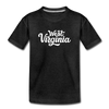 West Virginia Toddler T-Shirt - Hand Lettered West Virginia Toddler Tee - charcoal gray