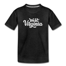 West Virginia Toddler T-Shirt - Hand Lettered West Virginia Toddler Tee - charcoal gray