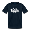 West Virginia Toddler T-Shirt - Hand Lettered West Virginia Toddler Tee - deep navy