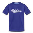 Oklahoma Toddler T-Shirt - Hand Lettered Oklahoma Toddler Tee - royal blue